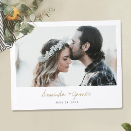 Visitas Livro de Convidados de Foto de Casamento Elegante
