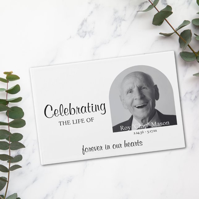 Visitas Livro de Convidados de Foto Funeral Simples (Criador carregado)