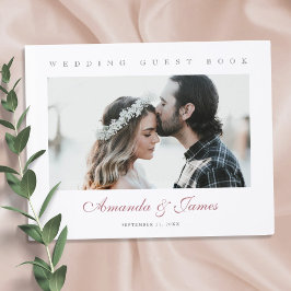 Visitas Livro de Convidados de Fotos de Casamento Moderno