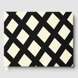 Visitas Livro de Convidados de Lattice (Creme & Black)