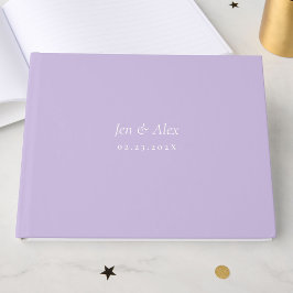 Visitas Livro de Convidados do Casamento Moderno Roxo