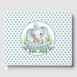 Visitas Livro de Convidados do Chá de fraldas Elefante