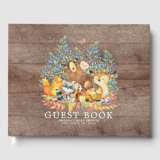 Visitas Livro de Convidados do Chá de fraldas Rústico Neut