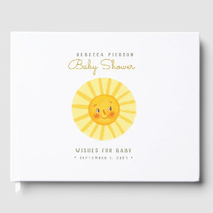 Visitas Livro de Convidados do Chá de fraldas Sol Feliz