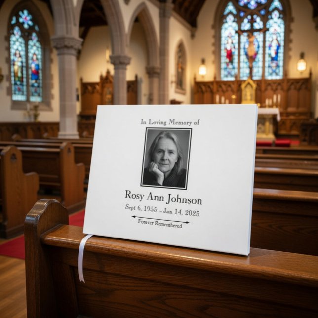 Visitas Livro de Convidados do Funeral de Fotografia Perso (Criador carregado)