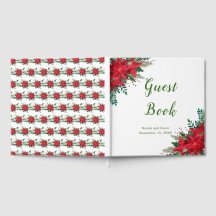 Livro de convidados do Natal Red Poinsettia