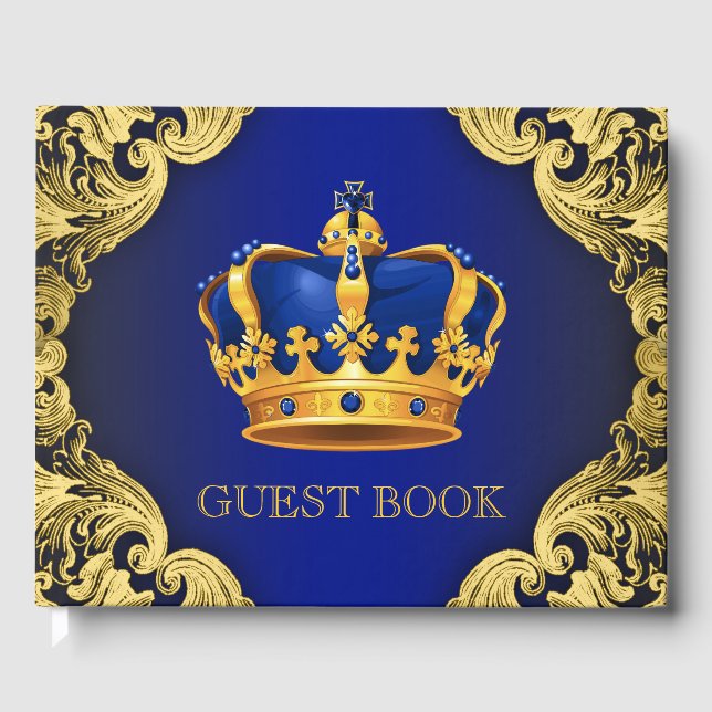 Visitas Livro de Convidados do Príncipe Chá de fraldas (Frente)