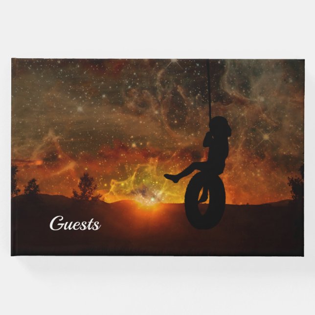 Visitas Livro de Convidados do Swing para Crianças em Pneu (Frente)