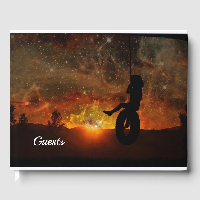 Visitas Livro de Convidados do Swing para Crianças em Pneu (Frente)