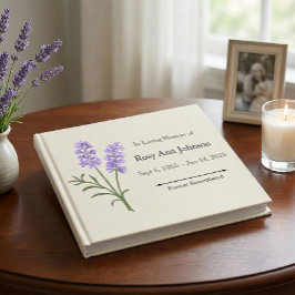 Visitas Livro de Convidados Funerais de lavandas - Na Memó