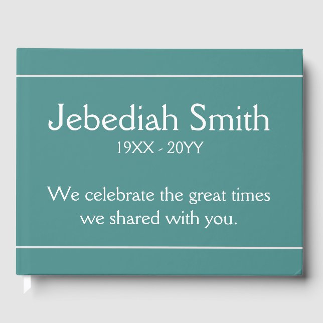 Visitas Livro de Convidados Funeral Elegante e Minimalista (Frente)