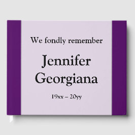 Visitas Livro de Convidados Funerários, Feliz e Respeitáve