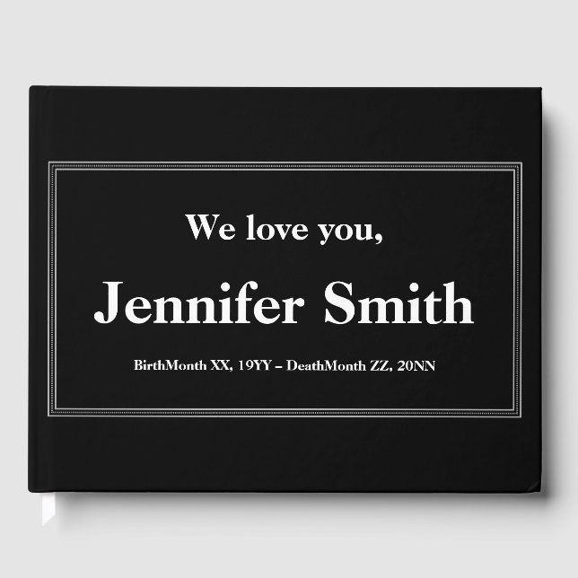 Visitas Livro de Convidados Memorial Simples e Feliz (Frente)