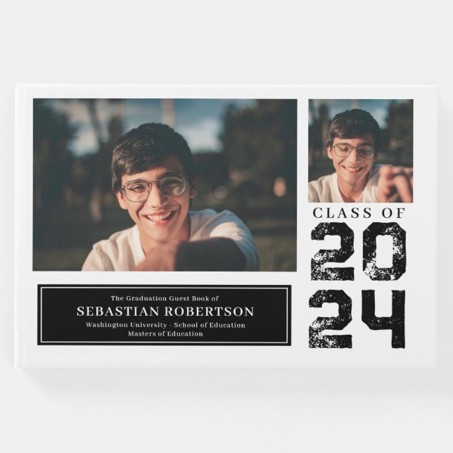 Visitas Livro de Convidados Negro e Branco da Faculdade de (Frente)