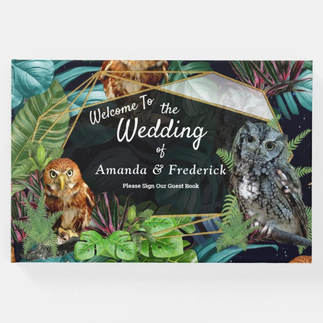 Visitas Livro de convidados para festas ao vivo da noite (Frente)