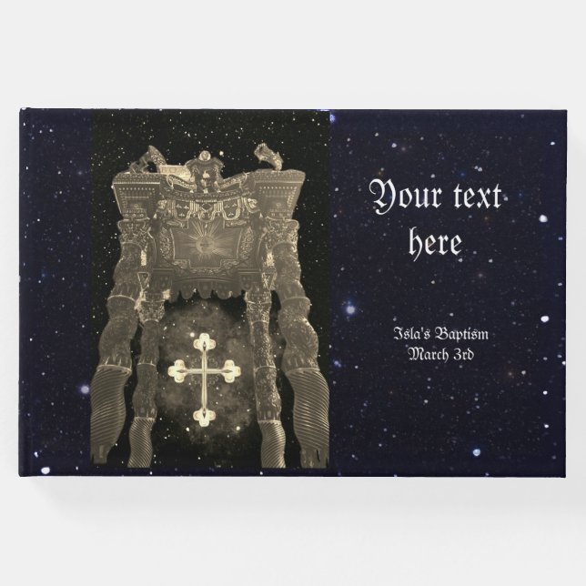 Visitas Livro de Convidados personalizado do batismo (Frente)