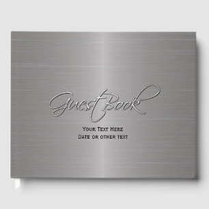 Visitas Livro de Convidados Personalizados de Exame Metáli