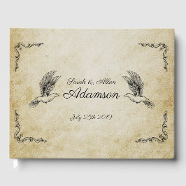 Visitas Livro de convidados românticos da Vintage