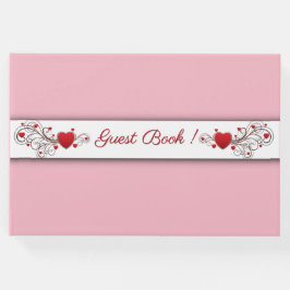 Visitas Livro de Convidados Rosa