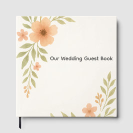 Visitas Livro de Convidados Rustic Wildflower