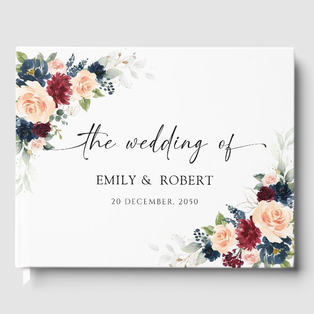 Visitas Livro de Convidados sobre Casamento de Borgonha e  (Frente)