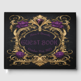 Visitas Livro de Convidados sobre Casamento Gótico Elegant