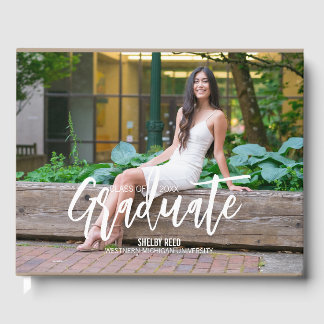 Visitas Livro de Convidados sobre Graduação de Beige Casua