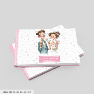 Visitas Livro de Convidados Unique Funny Quirky Casal Wedk
