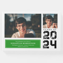 Visitas Livro de Convidados Verde e Branco da Faculdade de