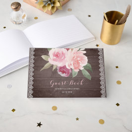 Visitas Livro de hóspedes de casais de renda floral de aqu