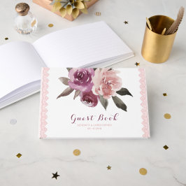 Visitas Livro de hóspedes de casais de renda floral de aqu
