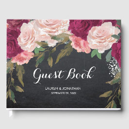 Visitas Livro de hóspedes de casais florais