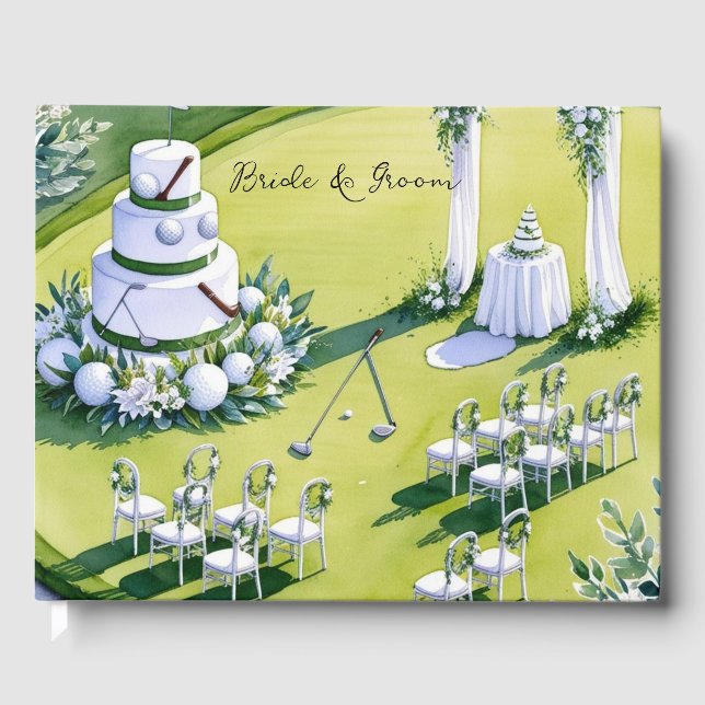 Visitas Livro de hóspedes de golfe com bola de golfe para  (Frente)