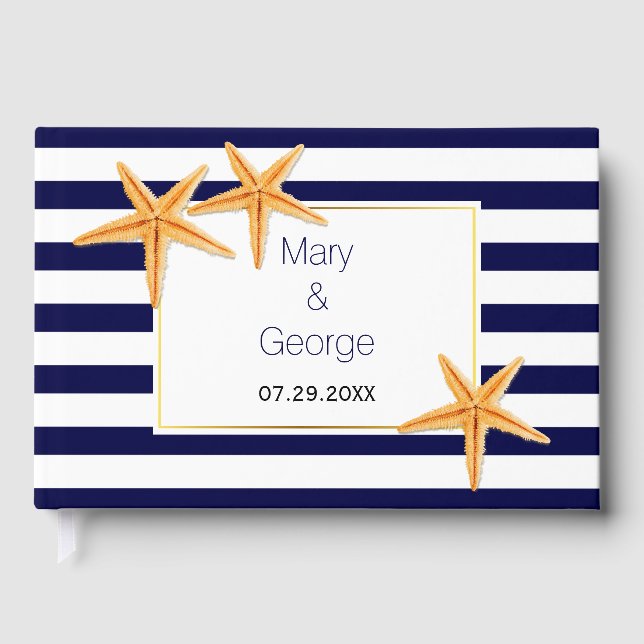 Visitas Livro de hóspedes de Starfish e stripes (Frente)