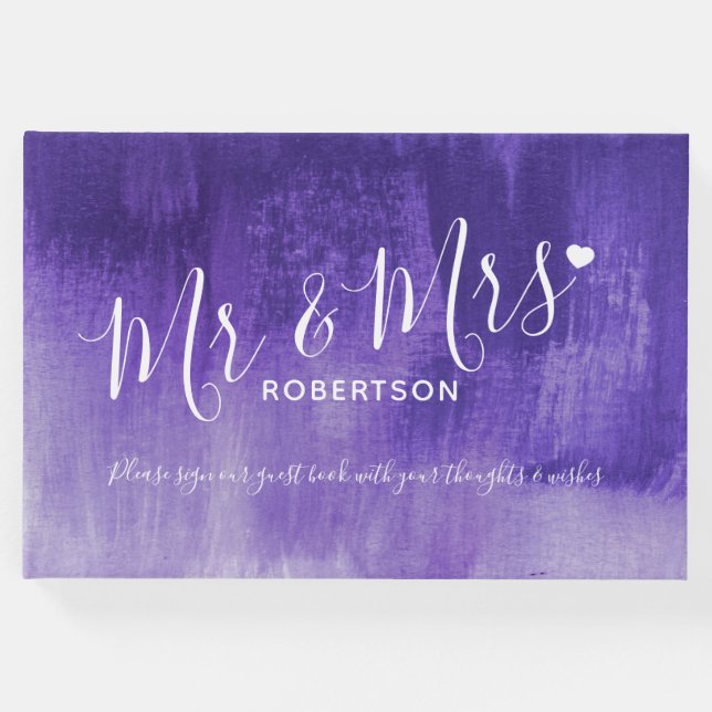 Visitas Livro de hóspedes do casamento de arte moderna rox (Frente)