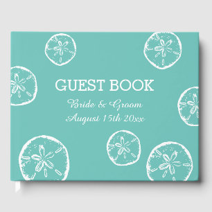 Visitas Livro de hóspedes do casamento de praia com design