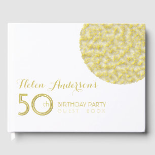 Visitas Livro de hóspedes dourado da festa de aniversári