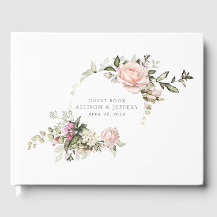 Visitas Livro de hóspedes floral do casamento do primaver