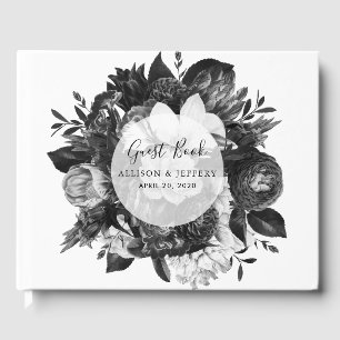 Visitas Livro de hóspedes floral etéreo do casamento