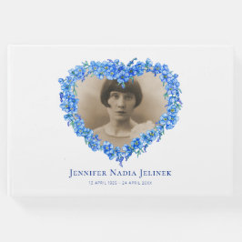 Visitas Livro de hóspedes funerário me-nots flores azuis