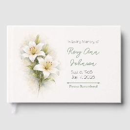 Visitas Livro de Lembranças e Simpatia Lírio Branco