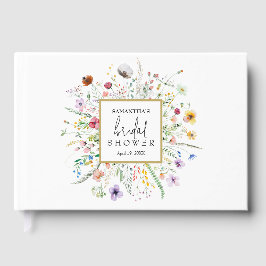 Visitas Livro de Presenças de Chá de Noiva Flor Selvagem