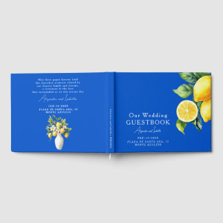 Visitas Livro de Presentes de Casamento Azul & Limone Roma