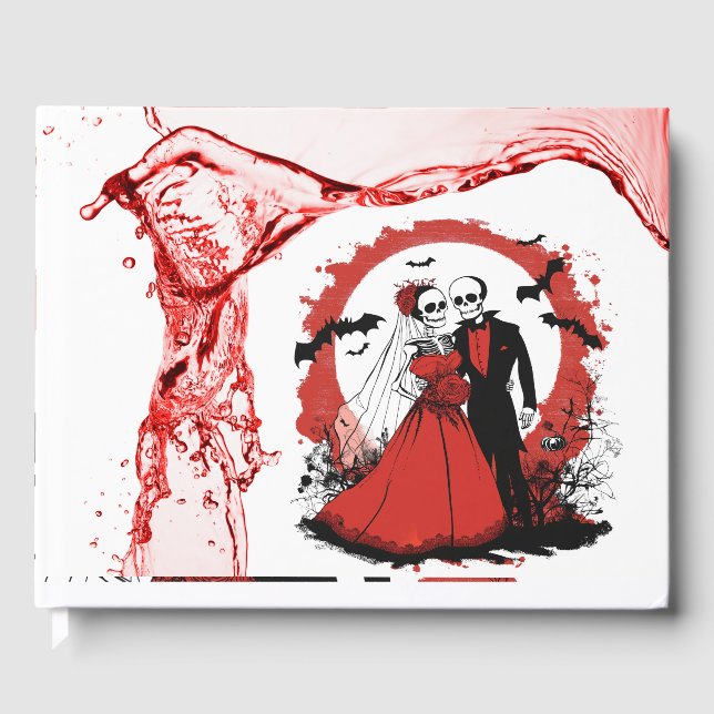 Visitas Livro de Presentes de Casamento de Halloween (Frente)