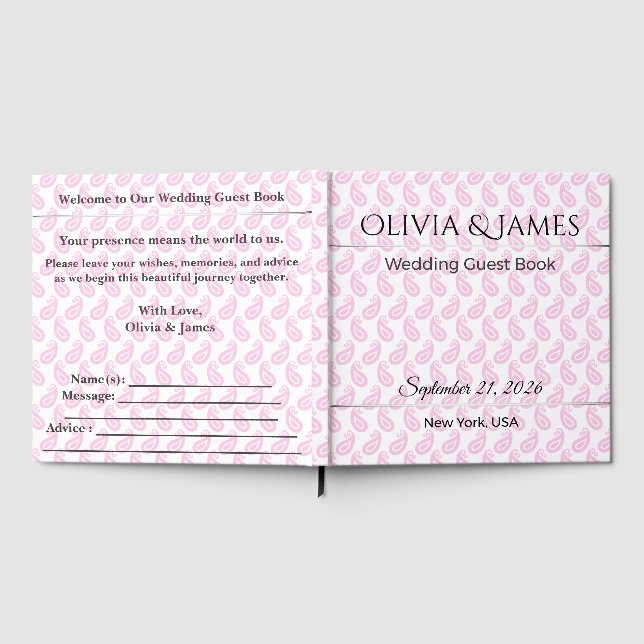 Visitas Livro de Presentes de Casamento Personalizado | Ro (Completo)