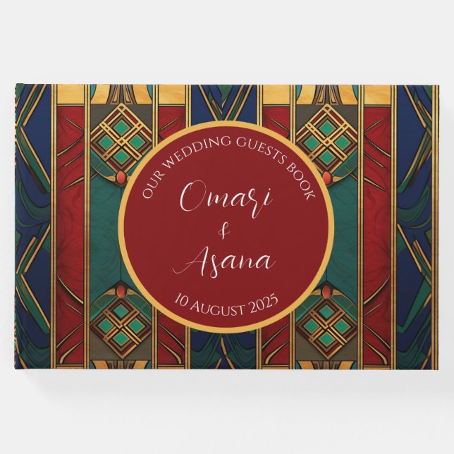 Visitas Livro de Registos de Convidados de Casamento Afric (Frente)