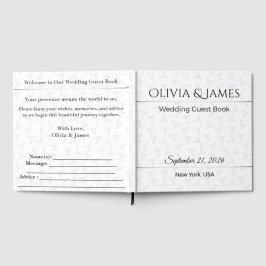 Visitas Livro de Registro de Casamento Botânico Elegante L