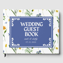 Visitas Livro de Registro de Casamento com Aquarela Floral