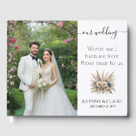 Visitas Livro de Registro de Casamento com Fotos Simples E