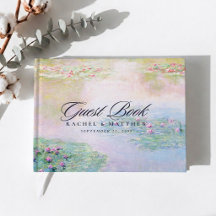Livro de Registro de Casamento com Nenúfares de Cl